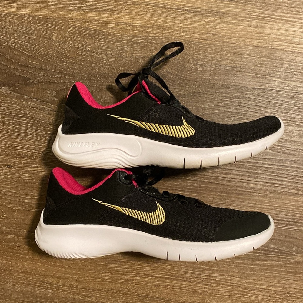 Black Nike running shoes